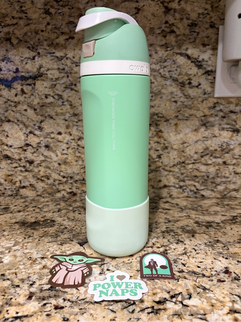 Owala Star Wars mandalorian grogu Stainless Steel Water Bottle with Straw 24oz